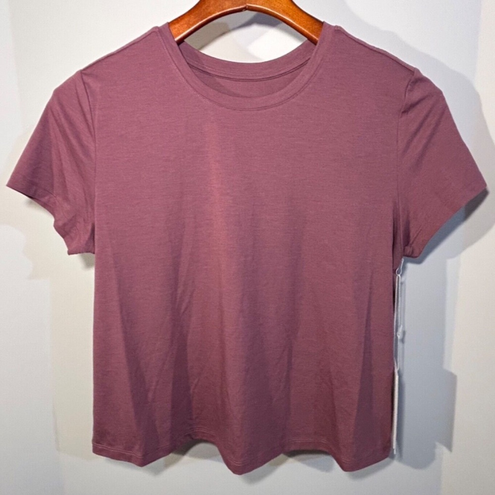 Johnny Was Calme Effect Drop Shoulder Tee Berry/Mauve Size XS